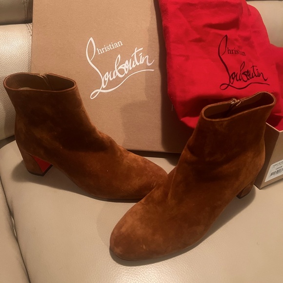 Christian Louboutin Ankle Boots - Turela 55 Veau Velour - Picture 1 of 5